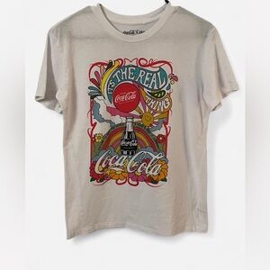 Coca-Cola White Tee with Black Logo Print